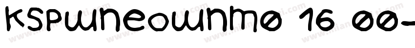 KSPWNEOWNM0 16 00字体转换